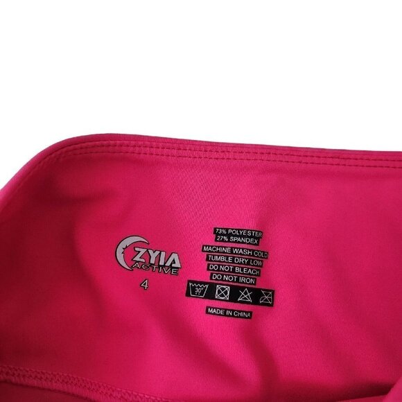 Zyia Active Leggings 4 Pink Leopard Print High-Rise Stretch Gym Athletic - Picture 4 of 9